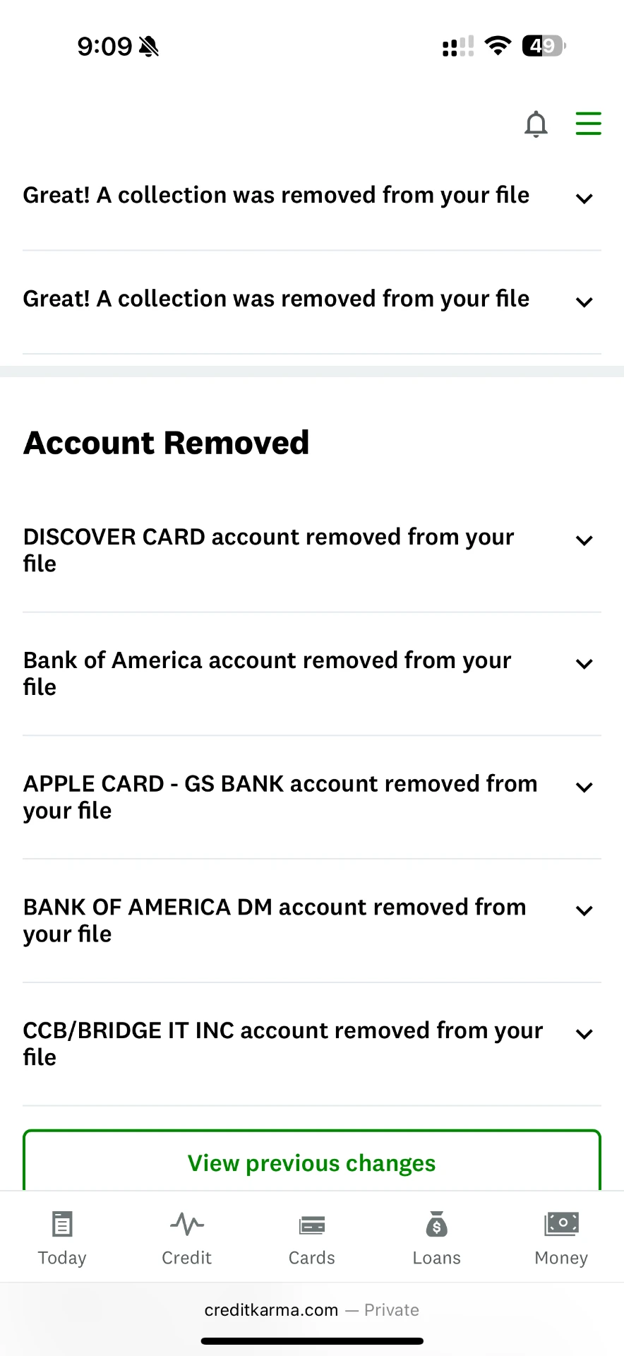Client credit report proof 3
