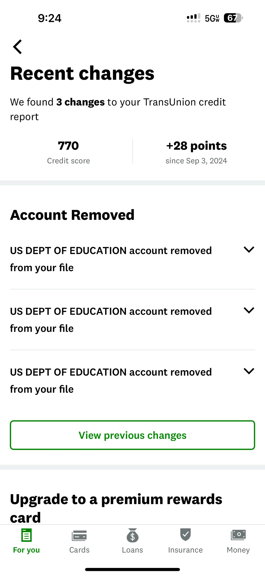 Client credit report proof 1