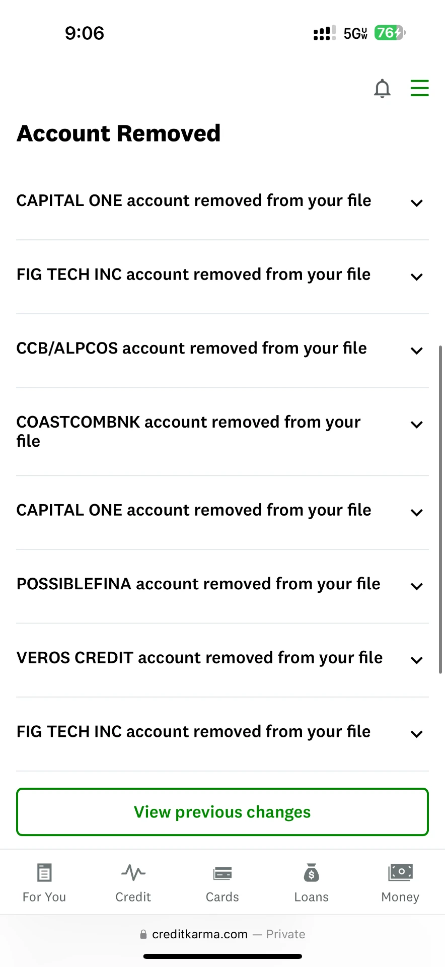 Client credit report proof 2